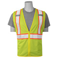 Erb Safety S384 Mesh Safety Vest, Class 2, Hi-Viz Lime, No Pockets, 3X 66574